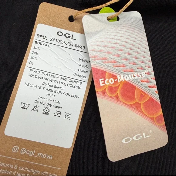 OGL ProWarm Long Sleeve Mockneck Tucks Midi Dress Black Size L NWT - Picture 6 of 6